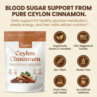LivingRoot Organic Ceylon Cinnamon Powder