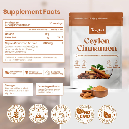 LivingRoot Organic Ceylon Cinnamon Parasite Cleanser Powder